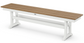 Farmhouse Trestle 65" Bench Two Tone