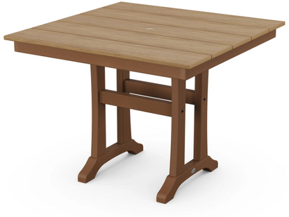 Farmhouse Trestle 37" Dining Table Two Tone