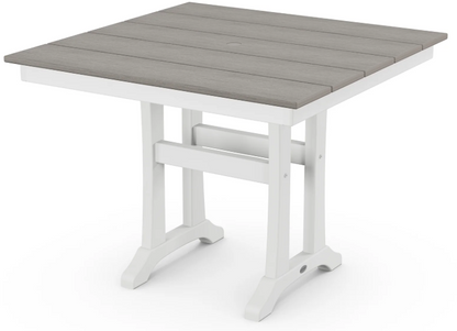 Farmhouse Trestle 37" Dining Table Two Tone
