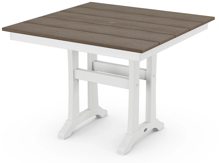 Farmhouse Trestle 37" Dining Table Two Tone
