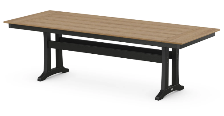 Farmhouse Trestle 38" x 96" Dining Table Two Tone