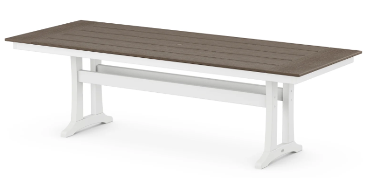 Farmhouse Trestle 38" x 96" Dining Table Two Tone