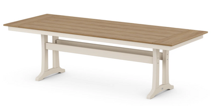 Farmhouse Trestle 38" x 96" Dining Table Two Tone