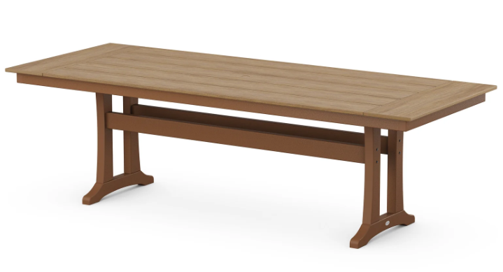 Farmhouse Trestle 38" x 96" Dining Table Two Tone