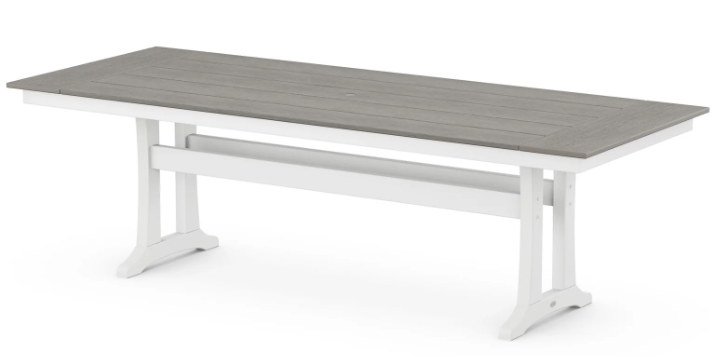 Farmhouse Trestle 38" x 96" Dining Table Two Tone