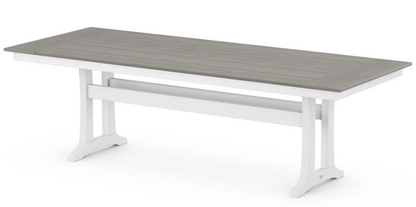 Farmhouse Trestle 38" x 96" Dining Table Two Tone