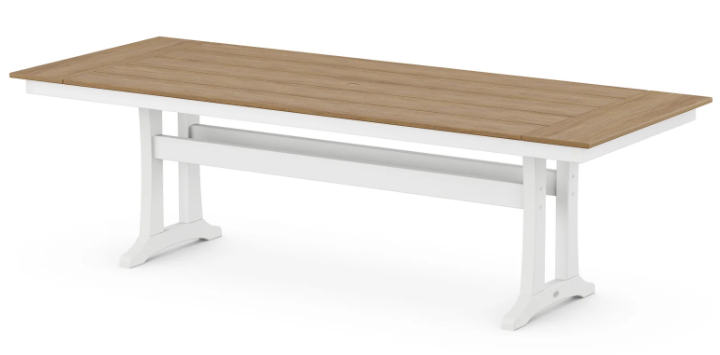 Farmhouse Trestle 38" x 96" Dining Table Two Tone