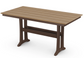 Farmhouse Trestle 37" x 72" and 38” x 96” Counter Table Two Tone