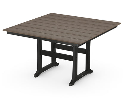 Farmhouse Trestle 59" Counter Table Two Tone