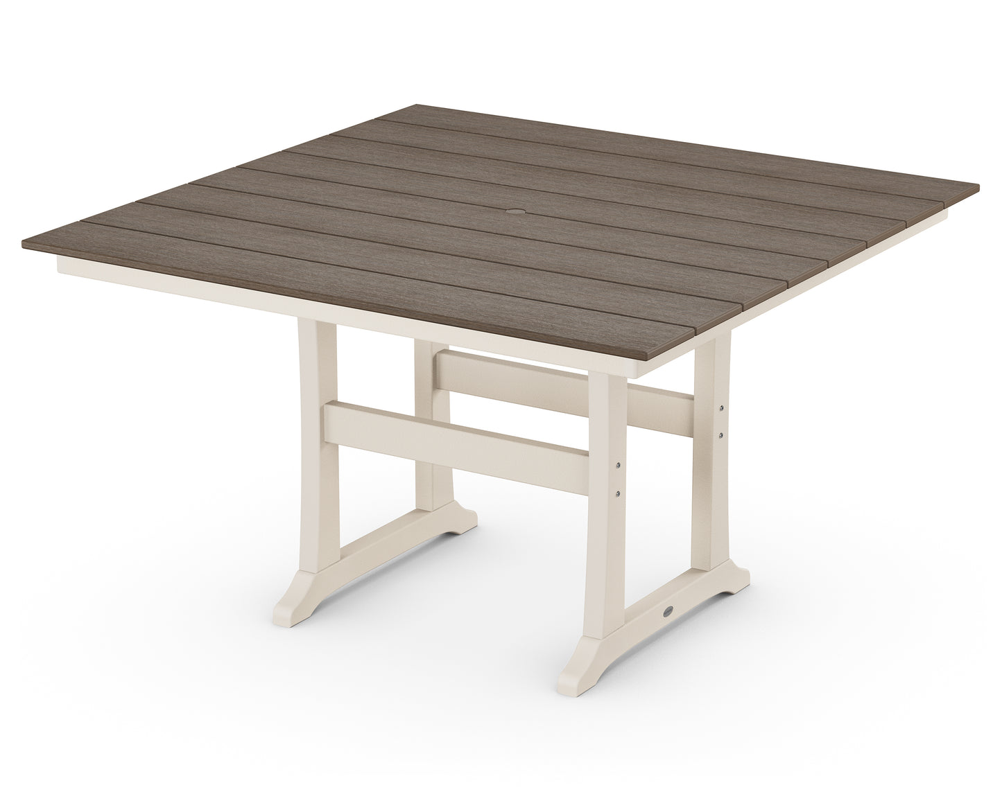 Farmhouse Trestle 59" Counter Table Two Tone