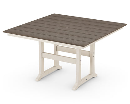 Farmhouse Trestle 59" Counter Table Two Tone