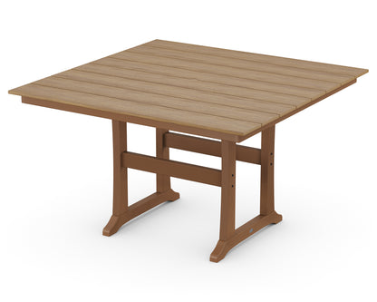 Farmhouse Trestle 59" Counter Table Two Tone