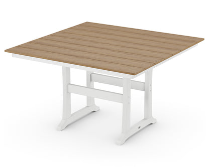 Farmhouse Trestle 59" Counter Table Two Tone