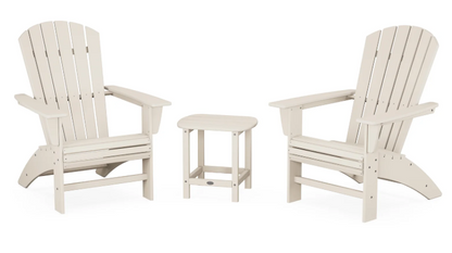 Nautical 3-Piece Curveback Adirondack Set