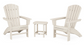 Nautical 3-Piece Curveback Adirondack Set