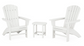 Nautical 3-Piece Curveback Adirondack Set