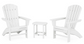 Nautical 3-Piece Curveback Adirondack Set