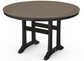 Nautical Trestle 48" Round Dining Table Two Tone