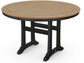 Nautical Trestle 48" Round Dining Table Two Tone
