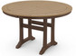 Nautical Trestle 48" Round Dining Table Two Tone