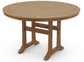 Nautical Trestle 48" Round Dining Table Two Tone