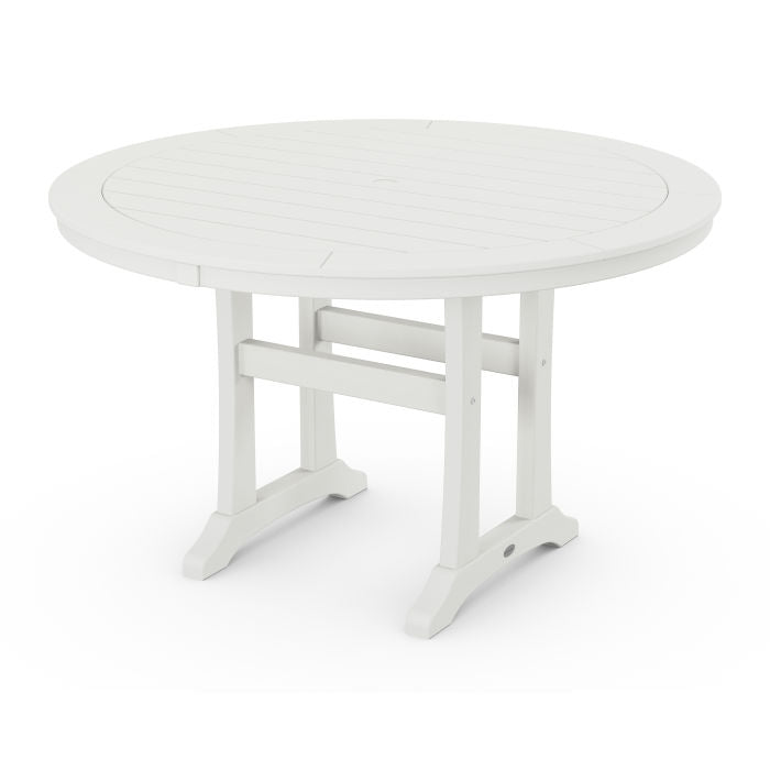 Nautical Trestle 48" Round Dining Table