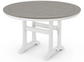 Nautical Trestle 48" Round Dining Table Two Tone