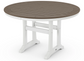 Nautical Trestle 48" Round Dining Table Two Tone