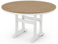 Nautical Trestle 48" Round Dining Table Two Tone