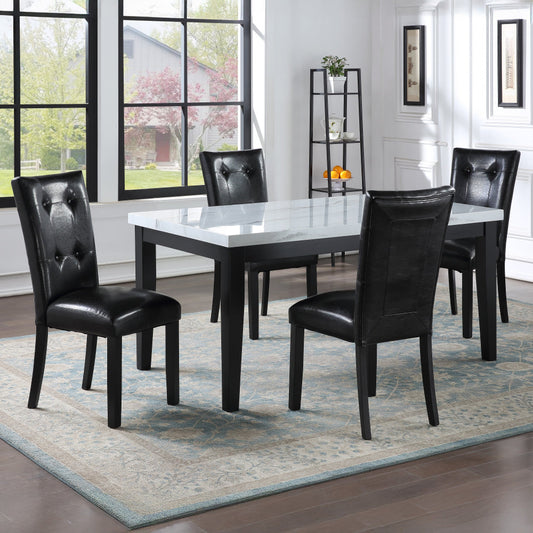 Sterling 5pc Faux Marble Dining Set