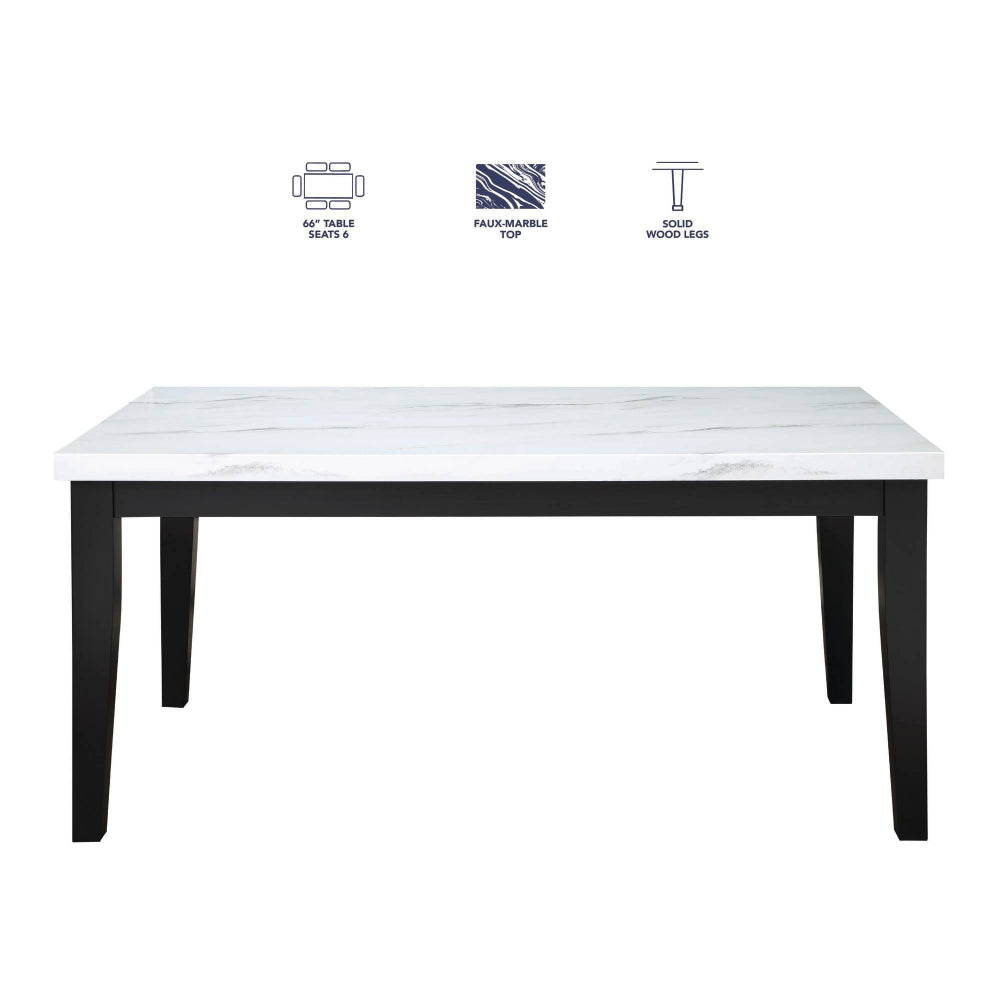 Sterling 5pc Faux Marble Dining Set