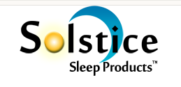 Solstice Sleep Products logo on a white background