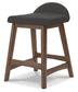 dark gray upholstered stool
