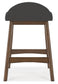 dark gray upholstered stool