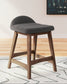 dark gray upholstered stool