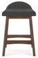 dark gray upholstered stool