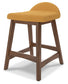 yellow upholstered stool