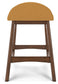 yellow upholstered stool