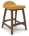 Lyncott Upholstered Barstool (2/CN) Mustard/Brown