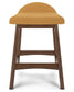 yellow upholstered stool