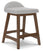 Lyncott Upholstered Barstool (2/CN) Light Gray/Brown