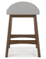 gray upholstered stool