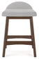 gray upholstered stool