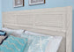 LOUVERED BED WITH LOW PROFILE FOOTBOARD IN OYSTER GREY