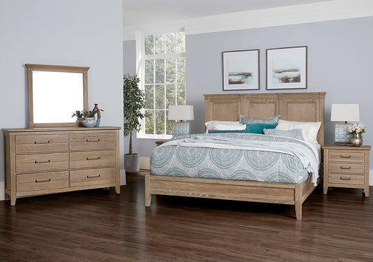 MANSION BED WITH LOW PROFILE FOOTBOARD IN DEEP SAND