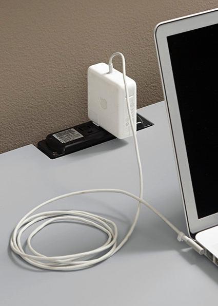 2-DRAWER LAPTOP/TABLET DESK WITH CHARGING STATION