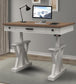 AMERICANA MODERN - COTTON 56 IN. POWER LIFT DESK (FROM 23 IN. TO 48.5 IN.) (AME#256T AND LIFT#200WHT)