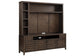 TEMPE - TOBACCO 84 IN. TV CONSOLE WITH HUTCH AND BACK PANEL