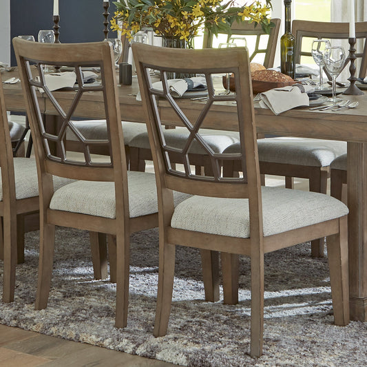 SUNDANCE DINING - SANDSTONE DINING CHAIR GRID BACK (2/CTN SOLD IN PAIRS)