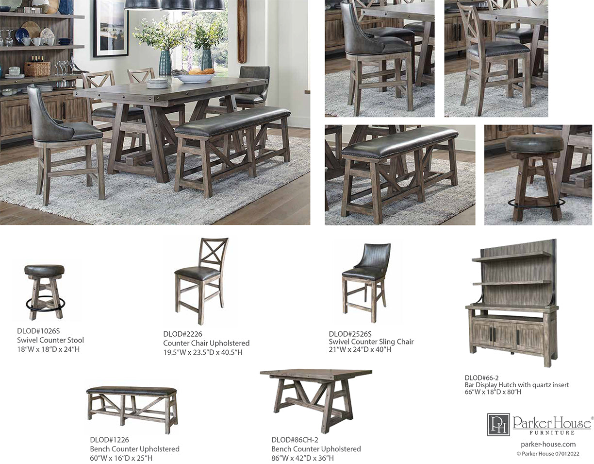 LODGE DINING COUNTER CHAIR UPHOLSTERED (2/CTN SOLD IN PAIRS)